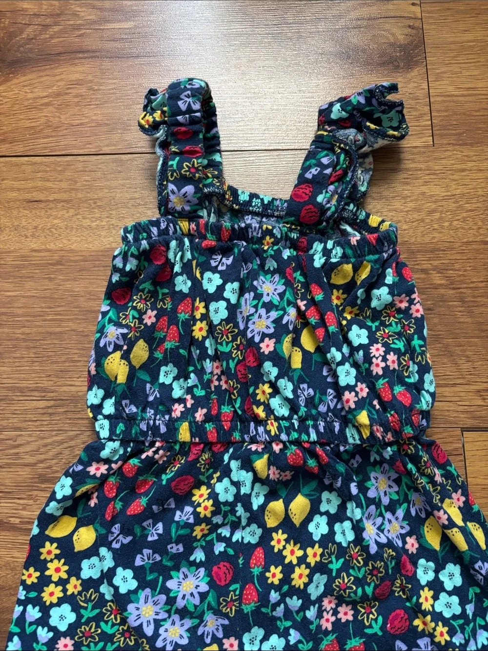 Old Navy girls size 2T floral and fruit print romper